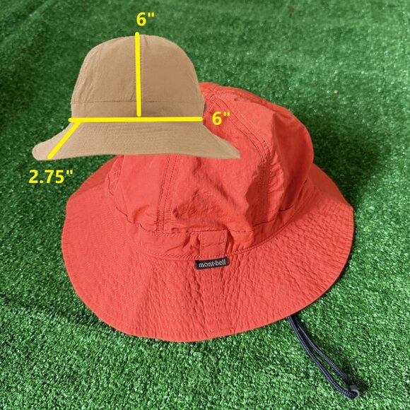 Montbell O.D. Bucket Hat M Red Brick Gorpcore Hiking Outdoor Sun Cap w/Strap main image 9